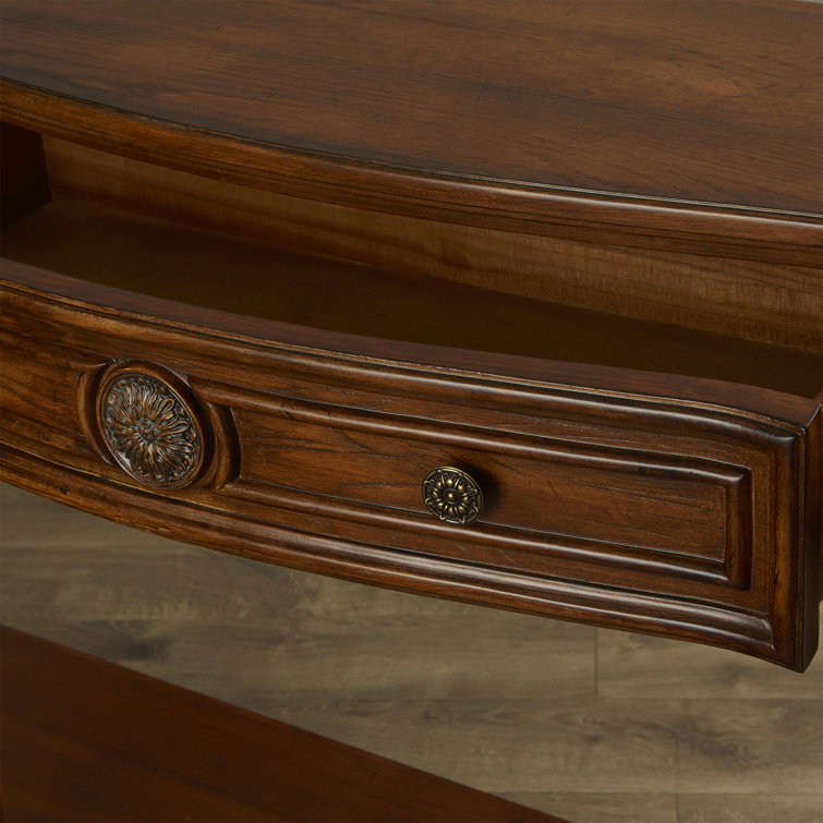Vintage Oak 72" Console Table with Storage