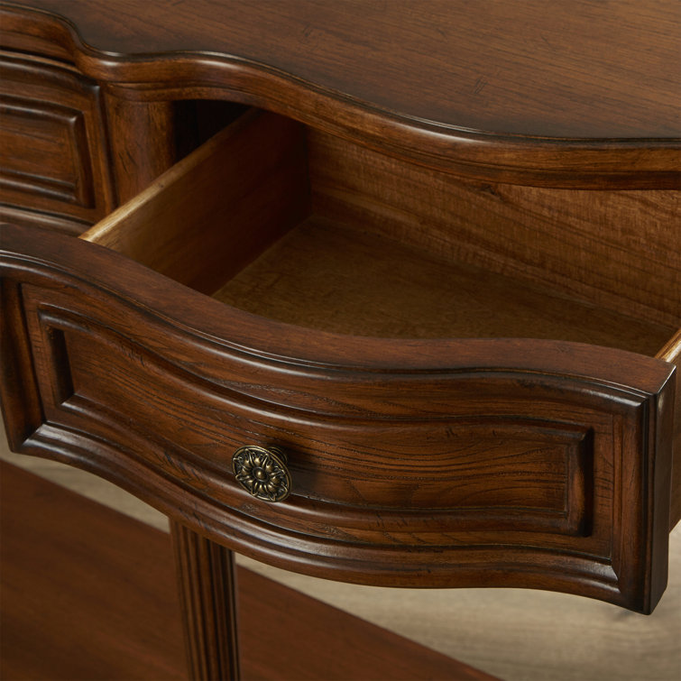 Vintage Oak 72" Console Table with Storage