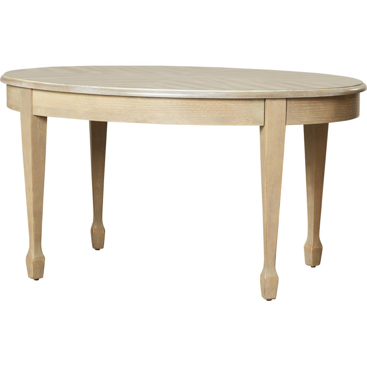 Elegant Driftwood Maple Veneer Coffee Table with Tapered Legs