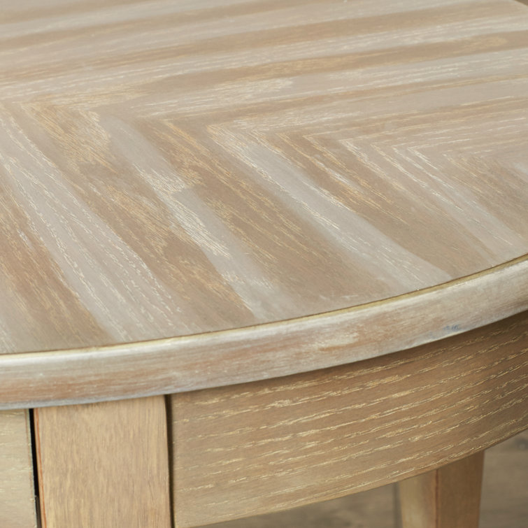 Elegant Driftwood Maple Veneer Coffee Table with Tapered Legs