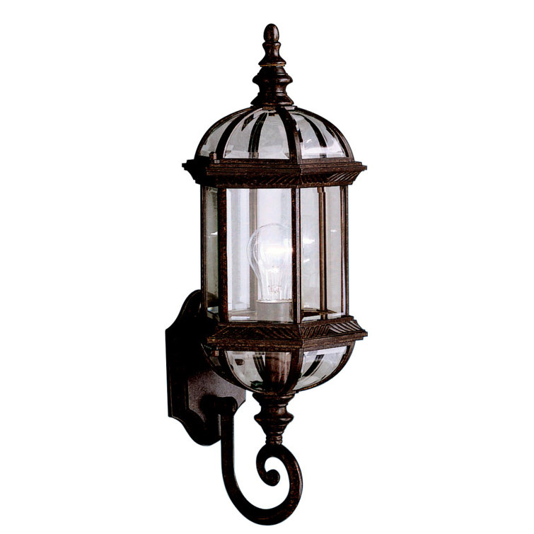 Tannery Bronze Outdoor Wall Lantern with Clear Beveled Glass