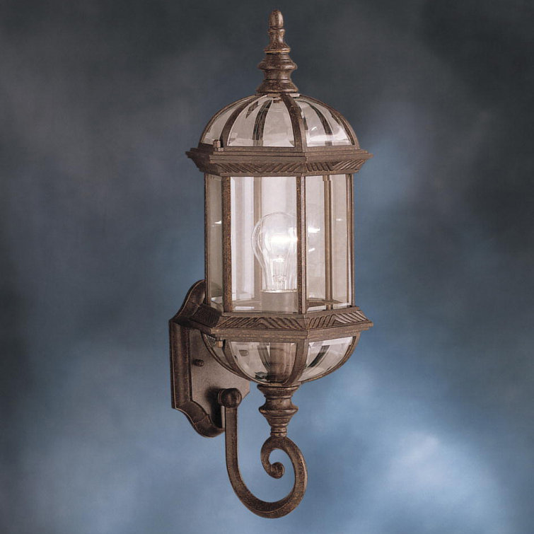 Tannery Bronze Outdoor Wall Lantern with Clear Beveled Glass