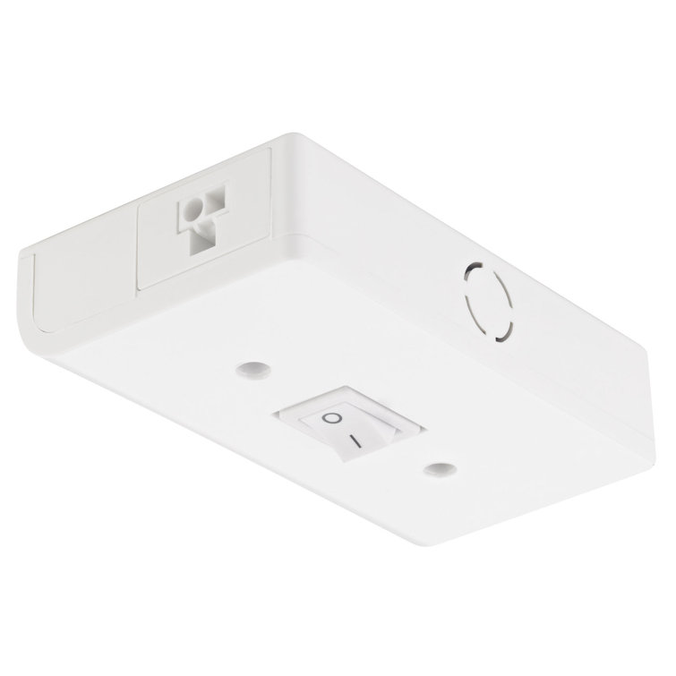 White Plastic Hardwire Junction Box for Puck Light