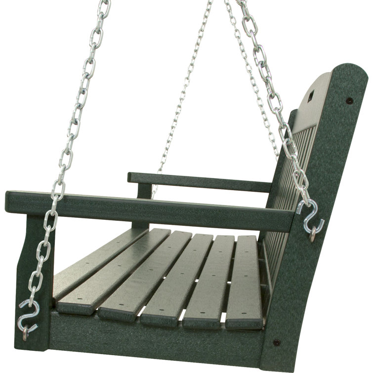 Rainforest Canopy Recycled Plastic Outdoor Swing with Chains