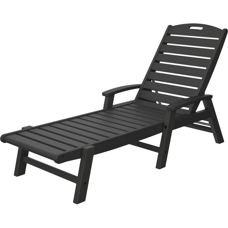 Trex Yacht Club Stackable Chaise Lounger in Ash Charcoal