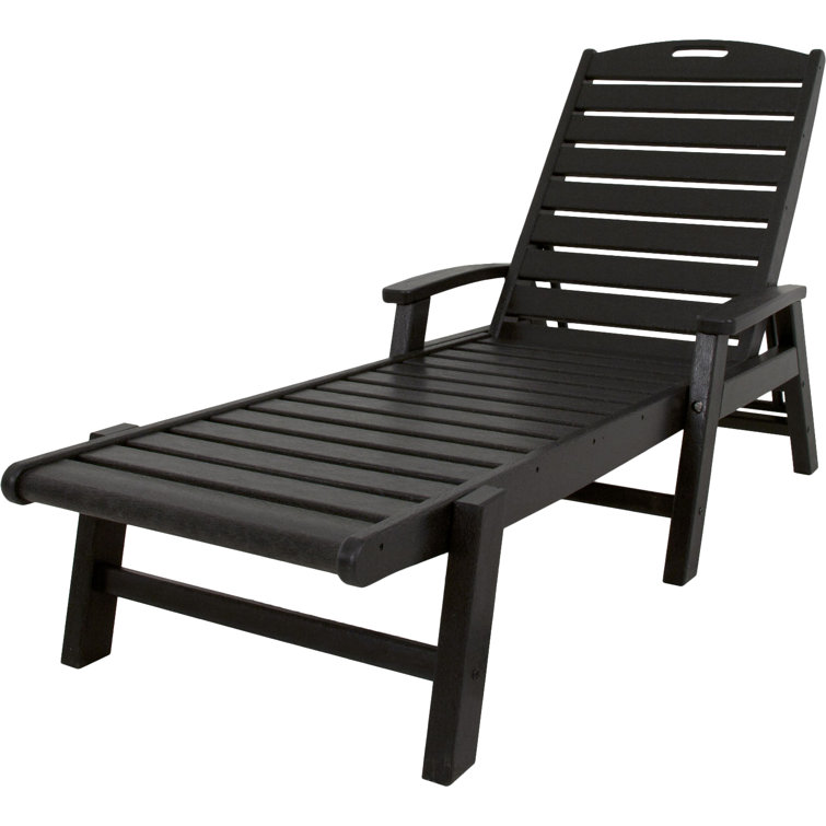 Trex Yacht Club Stackable Chaise Lounger in Ash Charcoal