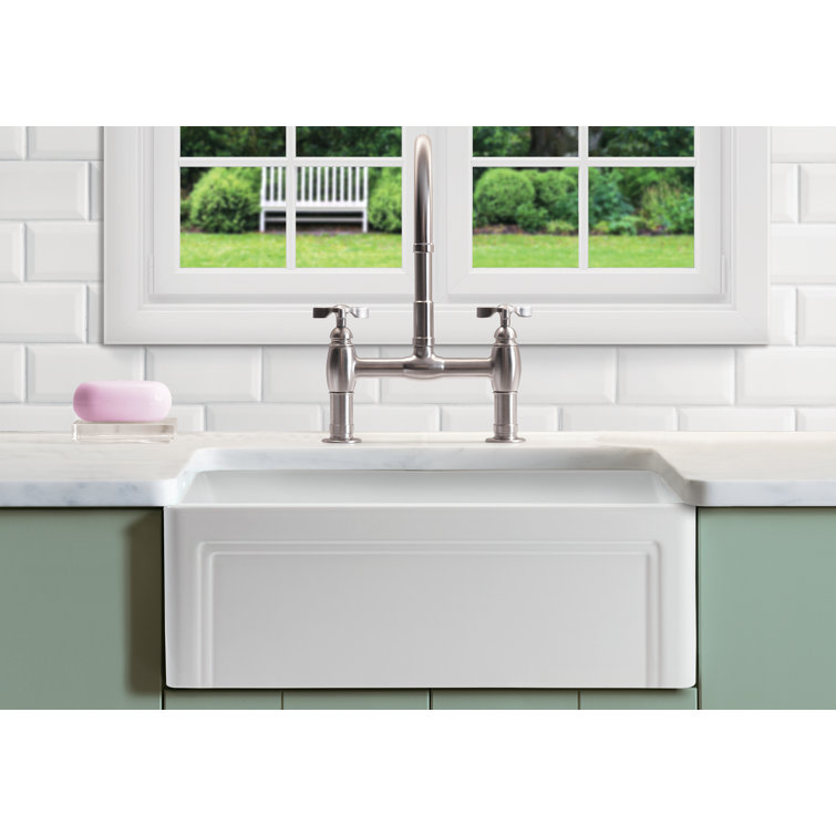 Olde London 33" White Fireclay Farmhouse Kitchen Sink