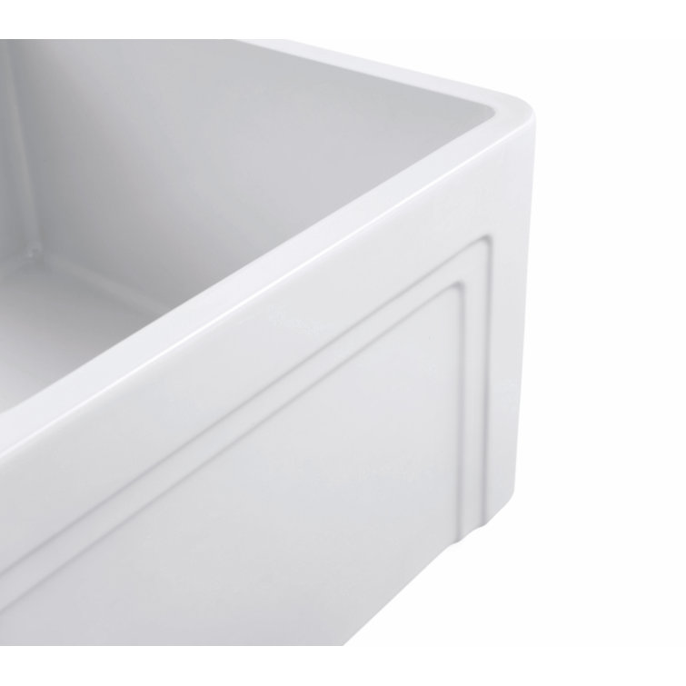 Olde London 33" White Fireclay Farmhouse Kitchen Sink