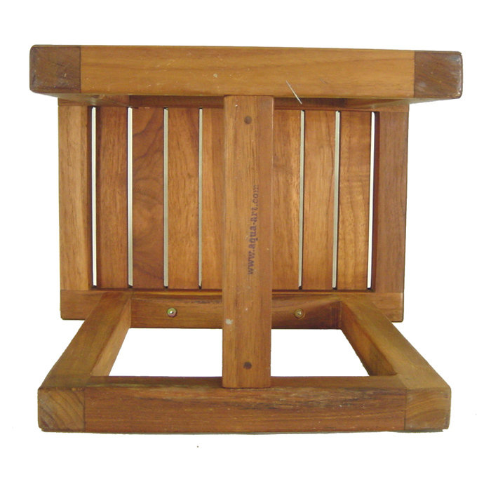 Eco-Friendly Teak Spa Shower Bench - 18" Indoor/Outdoor