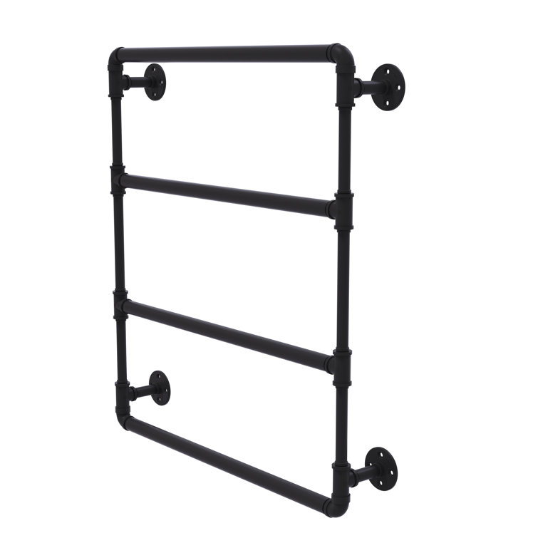 Matte Black Industrial 30'' Wall Mounted Ladder Towel Bar