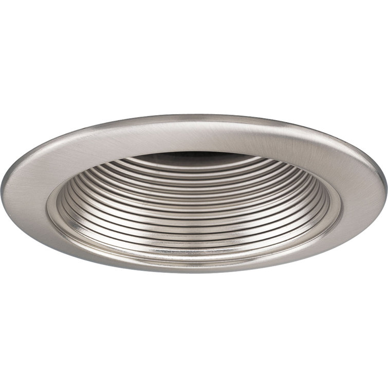 Brushed Nickel 4" Low Voltage Step Baffle Trim