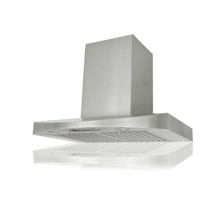 36-Inch Stainless Steel Wall Mount Range Hood with LED Lights