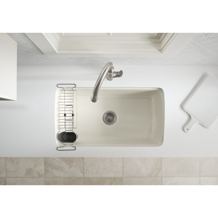 Charcoal Expandable Kitchen Sink Utility Rack with Soaking Cup