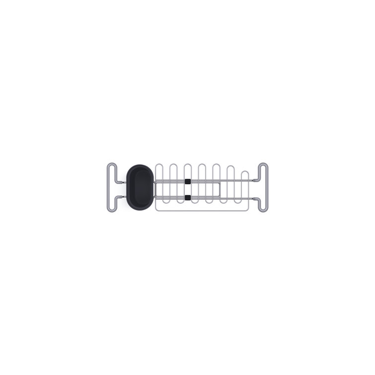 Charcoal Expandable Kitchen Sink Utility Rack with Soaking Cup