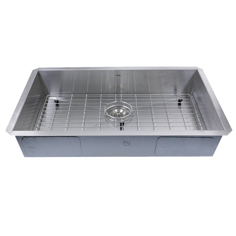 30'' Satin Stainless Steel Undermount Single Bowl Kitchen Sink