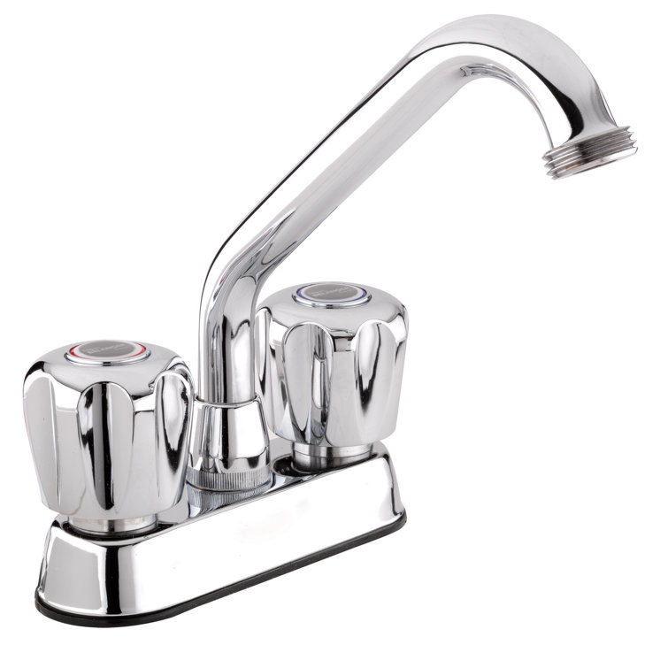 Polished Chrome Dual Handle Centerset Utility Faucet