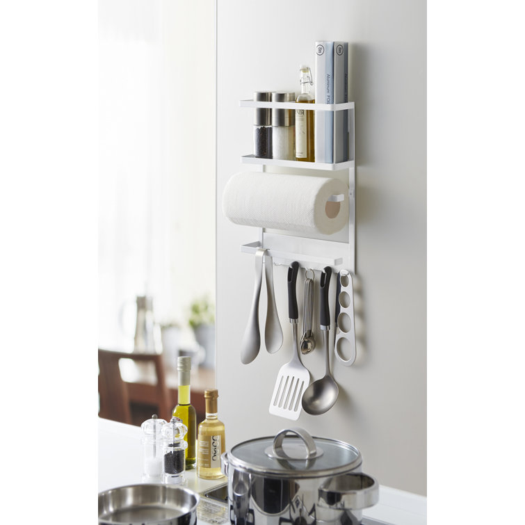 FridgeMate Magnetic White Steel Kitchen Organizer Rack