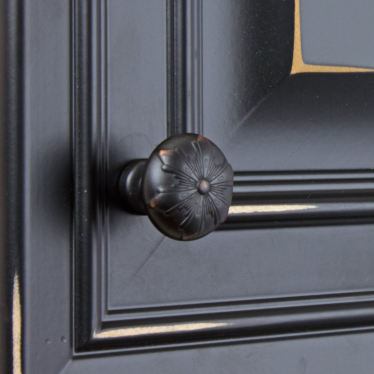 Oil Rubbed Bronze Round Snowflake Cabinet Knob Set