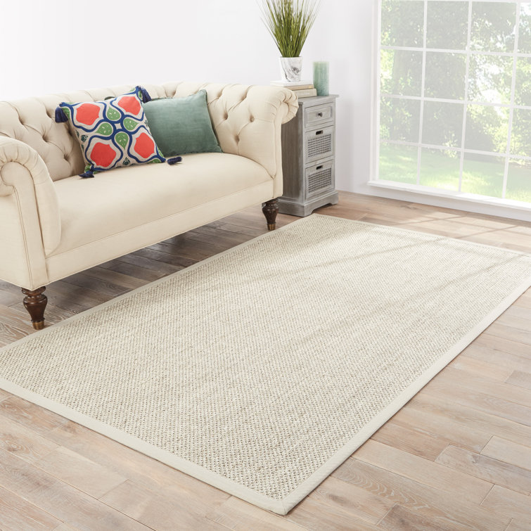 Ivory Coastline Bliss Hand-tufted Wool Rectangular Rug