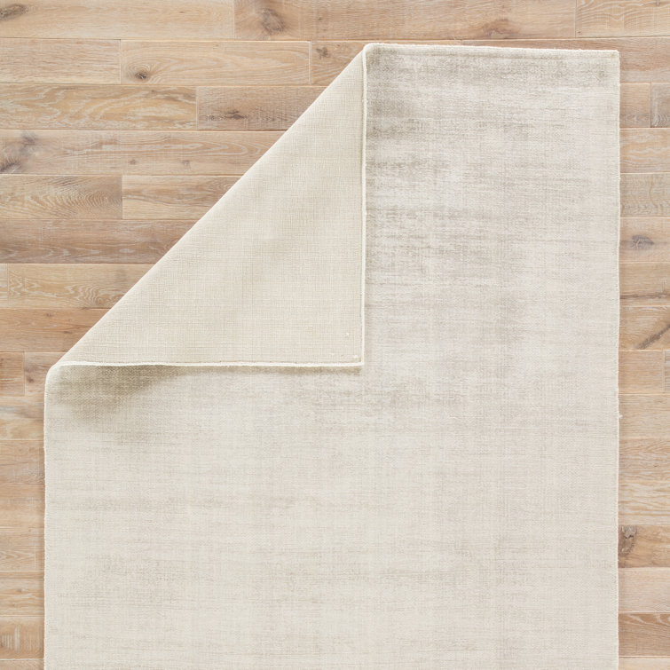 Pelican Beige Hand-Woven Viscose 8' x 10' Area Rug