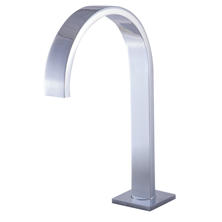 Polished Chrome Gooseneck 6.19" Widespread Bathroom Faucet