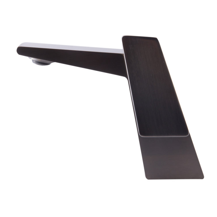 Brushed Nickel Modern Single Hole Bathroom Faucet
