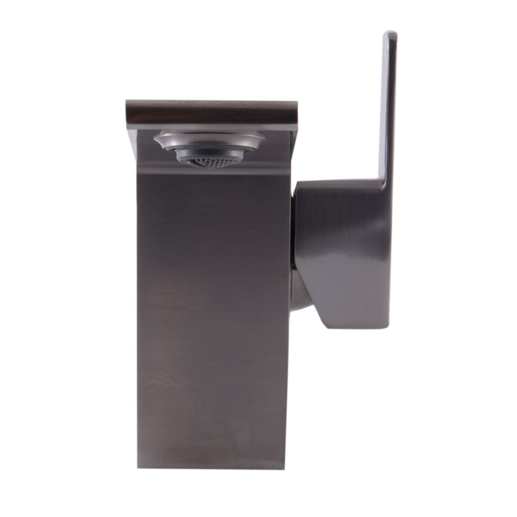 Brushed Nickel Modern Single Hole Bathroom Faucet