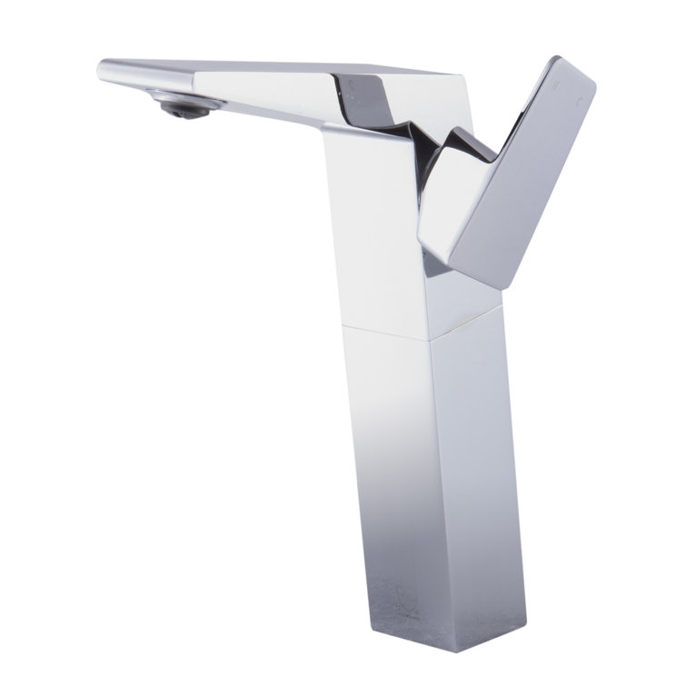 Polished Chrome Tall Single-Hole Bathroom Faucet