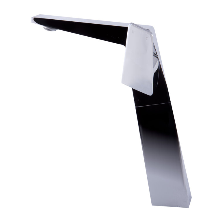 Polished Chrome Tall Single-Hole Bathroom Faucet