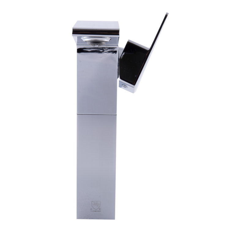 Polished Chrome Tall Single-Hole Bathroom Faucet