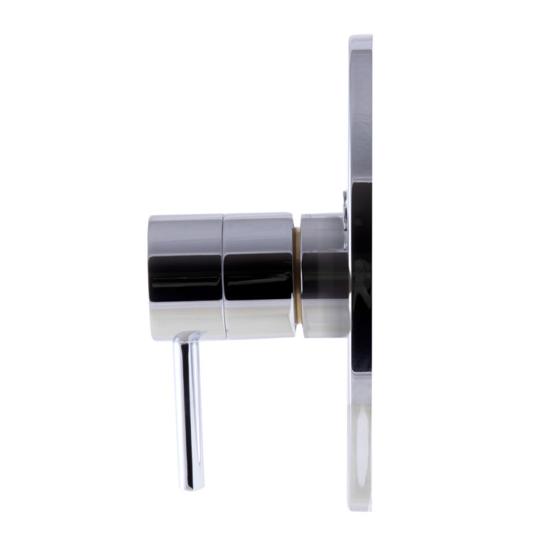 Polished Chrome Round Shower Mixer with Lever Handle