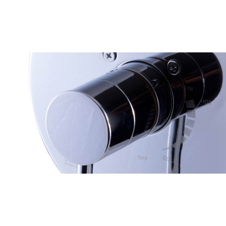 Polished Chrome Round Shower Mixer with Lever Handle