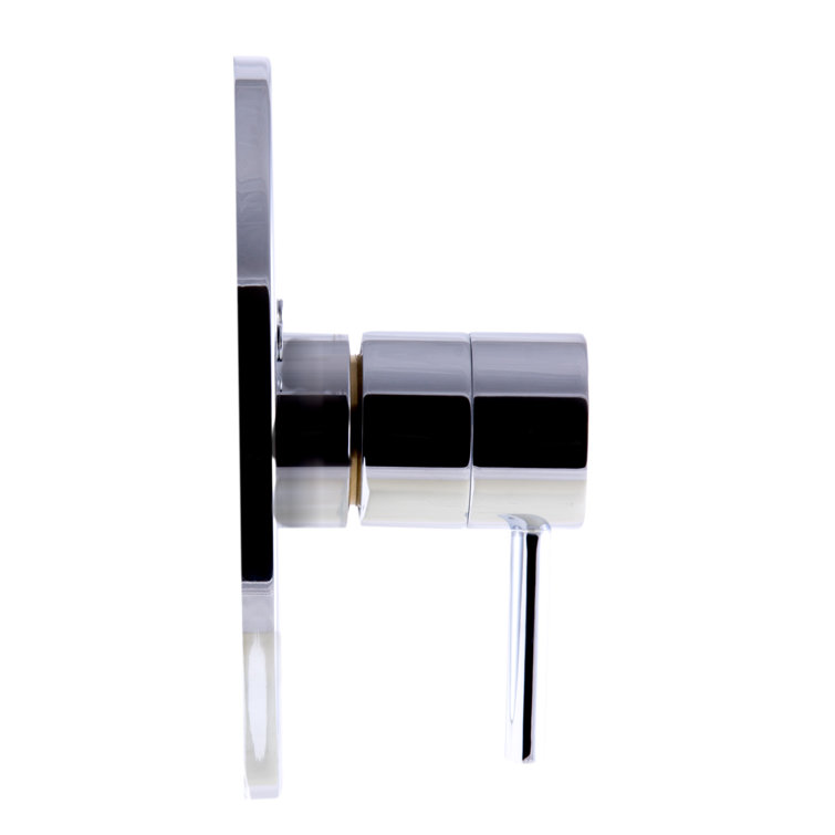 Polished Chrome Round Shower Mixer with Lever Handle