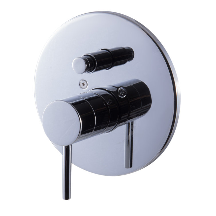 Polished Chrome Round Shower Mixer with Diverter