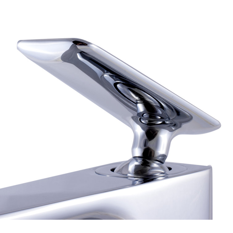 Polished Chrome Tall Single-Hole Bathroom Faucet