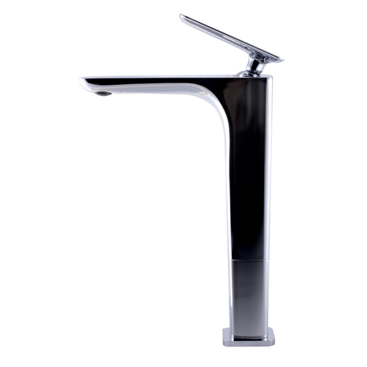 Polished Chrome Tall Single-Hole Bathroom Faucet