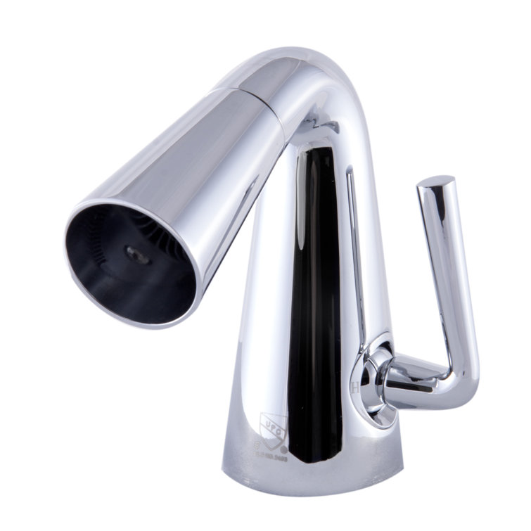 Polished Chrome Single-Hole Cone Waterfall Bathroom Faucet