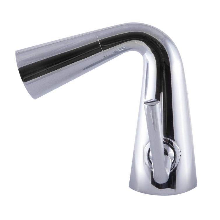 Polished Chrome Single-Hole Cone Waterfall Bathroom Faucet