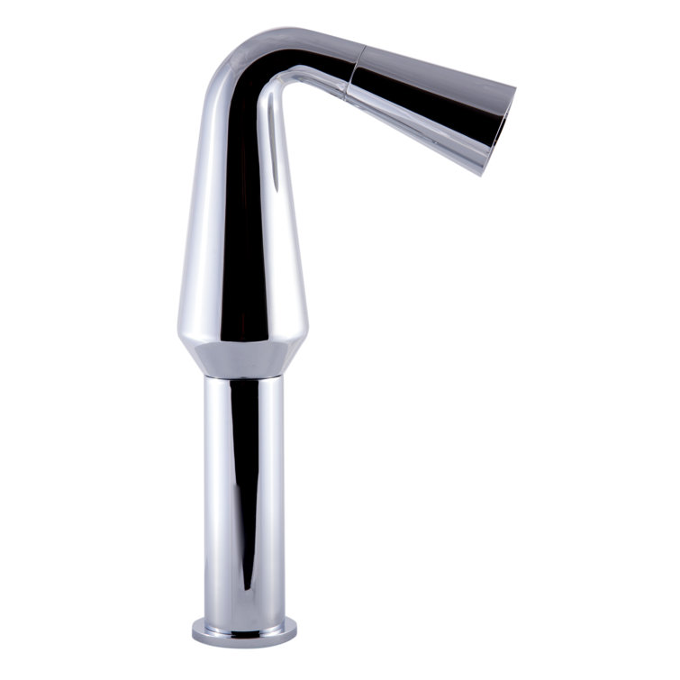 Polished Chrome Tall Cone Single-Hole Bathroom Faucet