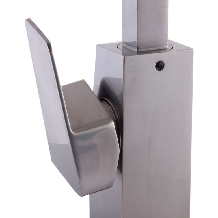 Brushed Nickel Modern Single Handle Bathroom Faucet