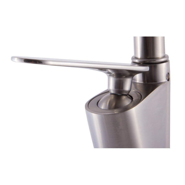 Brushed Nickel Gooseneck Single Hole Bathroom Faucet