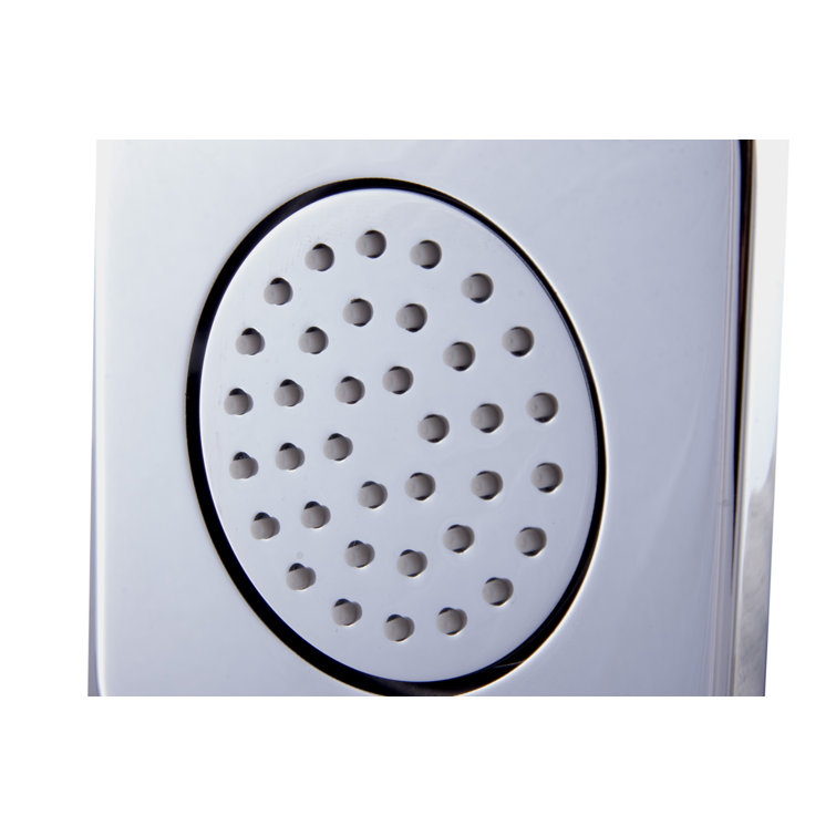 Polished Chrome and Purple Wall Mounted Shower Body Spray