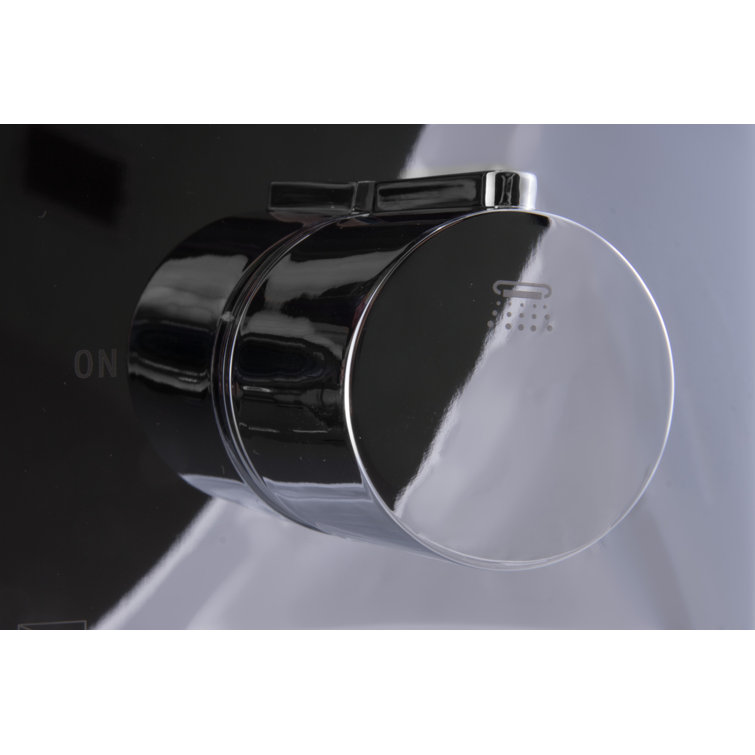 Polished Chrome Round 2-Way Thermostatic Shower Mixer