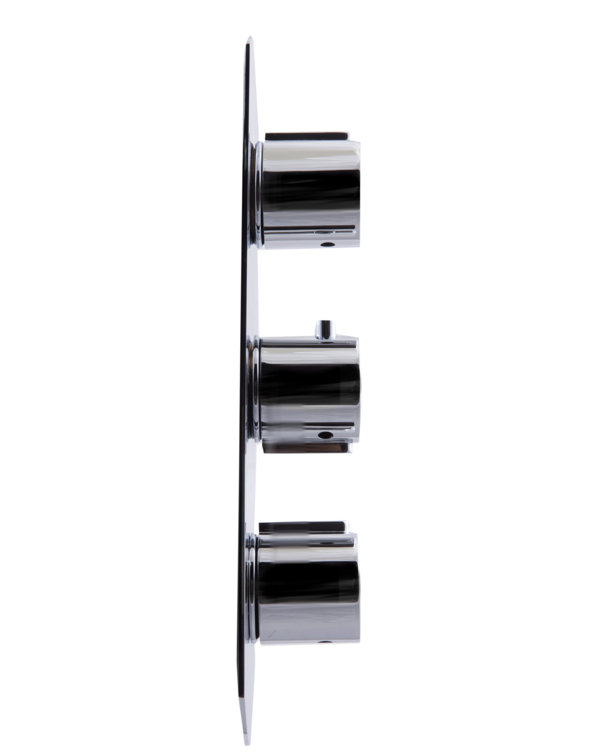 Polished Chrome Round 2-Way Thermostatic Shower Mixer