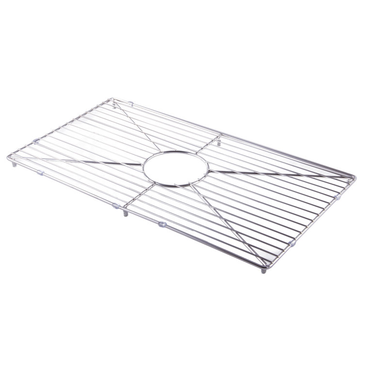 Stainless Steel Kitchen Sink Grid with Center Cutout