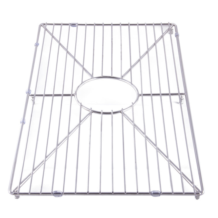 Stainless Steel Kitchen Sink Grid with Center Cutout