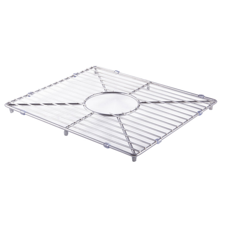 Stainless Steel Kitchen Sink Grid with Center Drain Opening