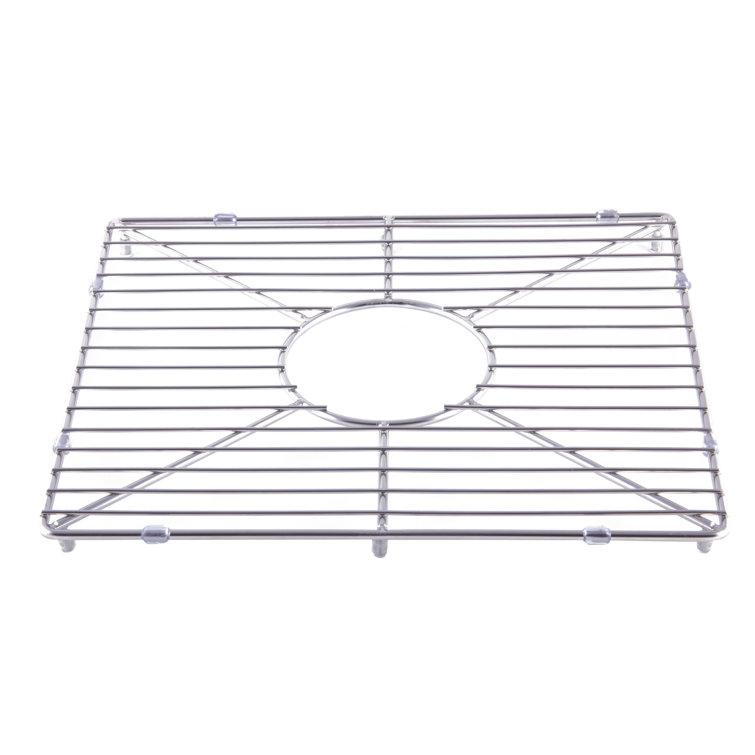 Stainless Steel Kitchen Sink Grid with Center Drain Opening