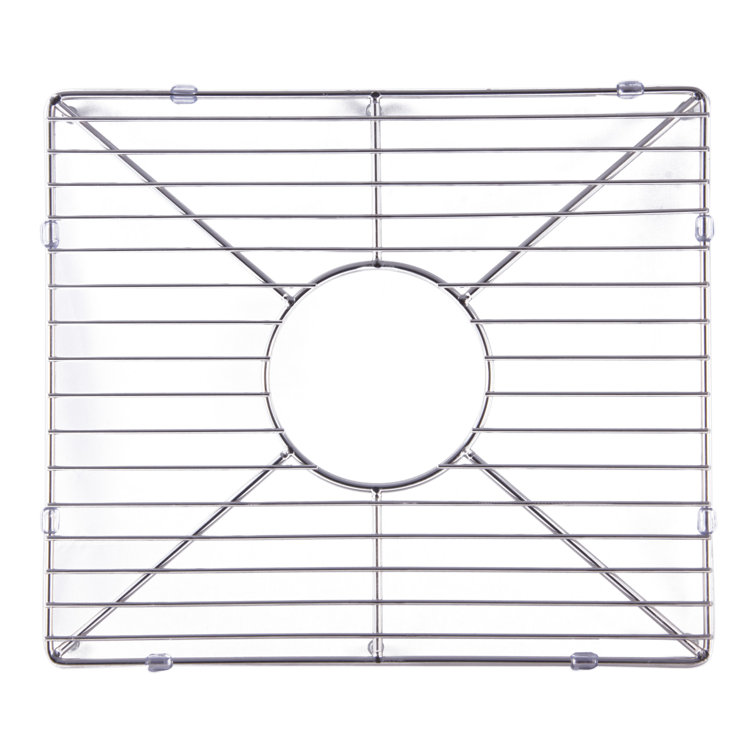 Stainless Steel Kitchen Sink Grid with Center Drain Opening