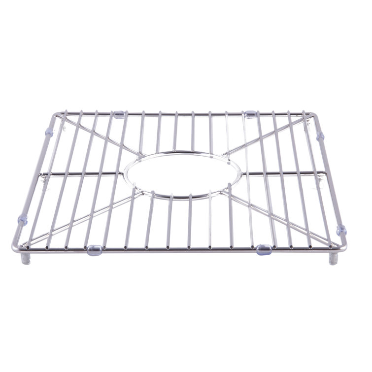 Stainless Steel Kitchen Sink Grid with Center Drain Opening